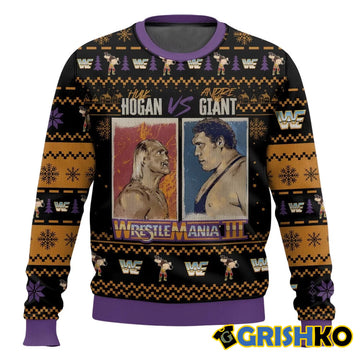 Hulk Hogan vs Andre The Giant Ugly Sweater - Moonbestprint