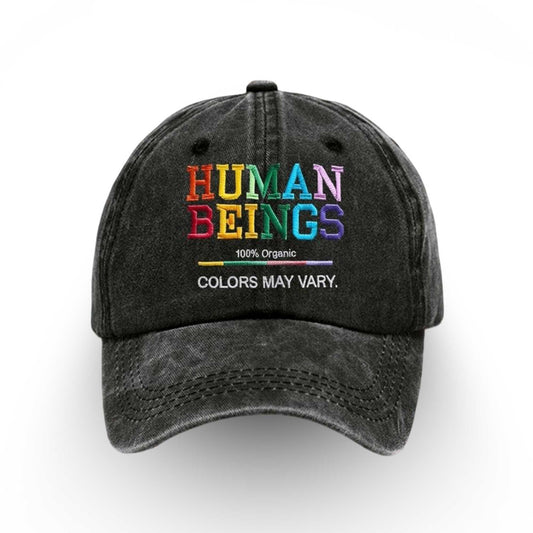 Human Beings 100% Organic Colors May Vary Hat -Moonbestprint