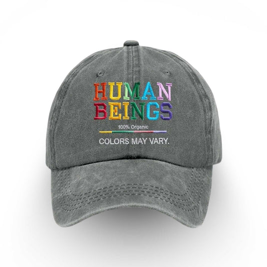 Human Beings 100% Organic Colors May Vary Hat -Moonbestprint