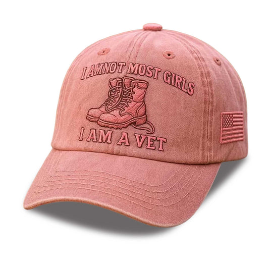 I Am Not Most Girls I Am A Vet Baseball Cap -Moonbestprint