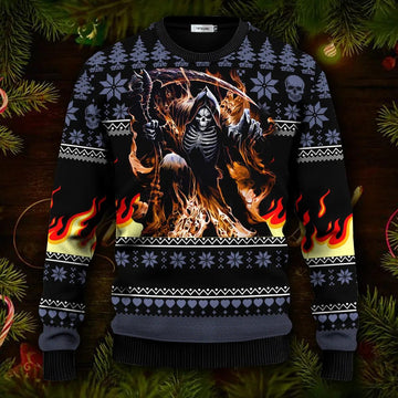 I Am Who I Am Skull Ugly Christmas Sweater Moonbestprint