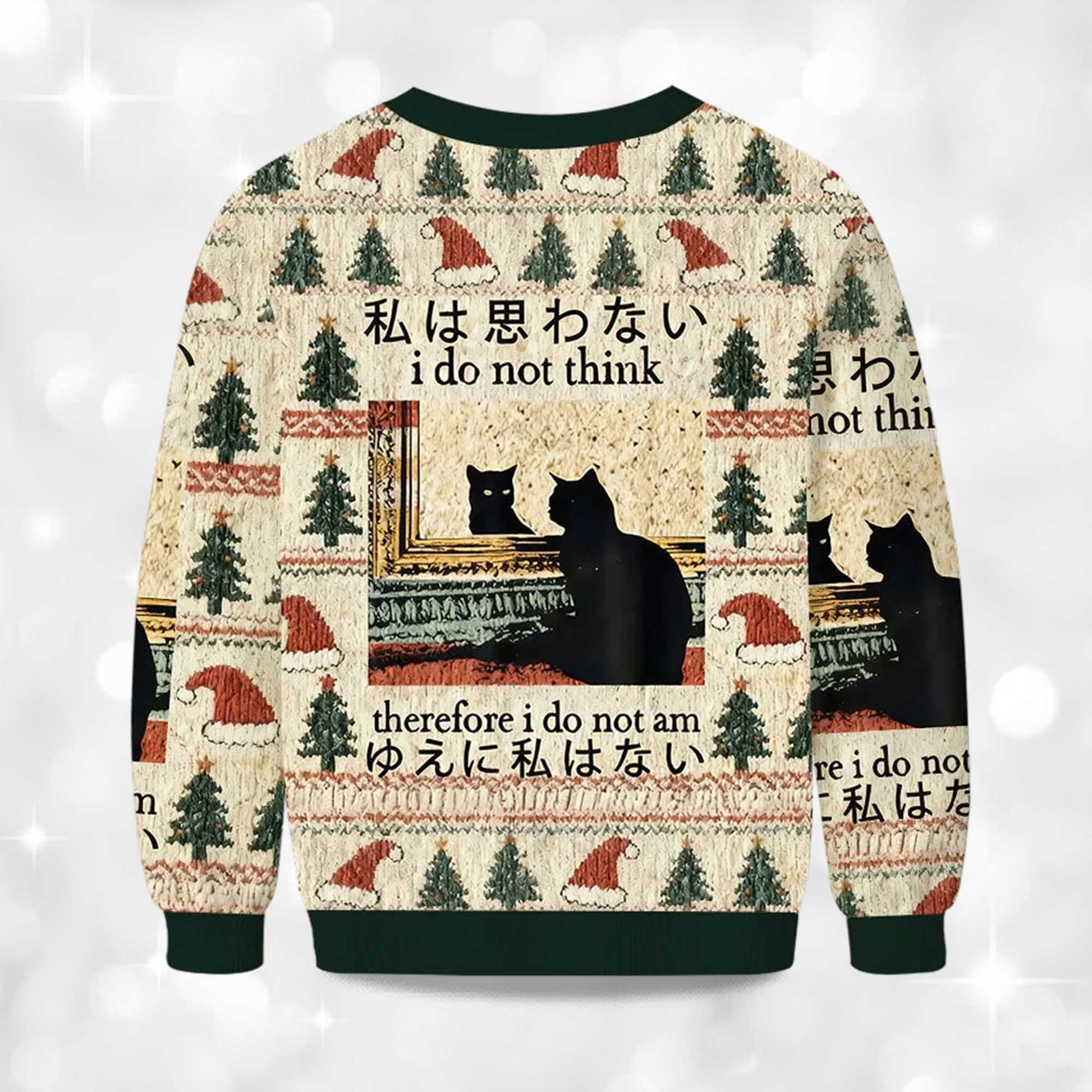 2026 I Do Not Think Therefore I Do Not Am Christmas Ugly Sweater Moonbestprint