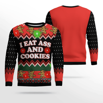 I Eat Ass and Cookies Ugly Christmas Sweater – Moonbestprint