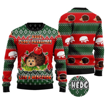 I Have A Furry Character Like A Hedgehog Ugly Christmas Sweater - Moonbestprint