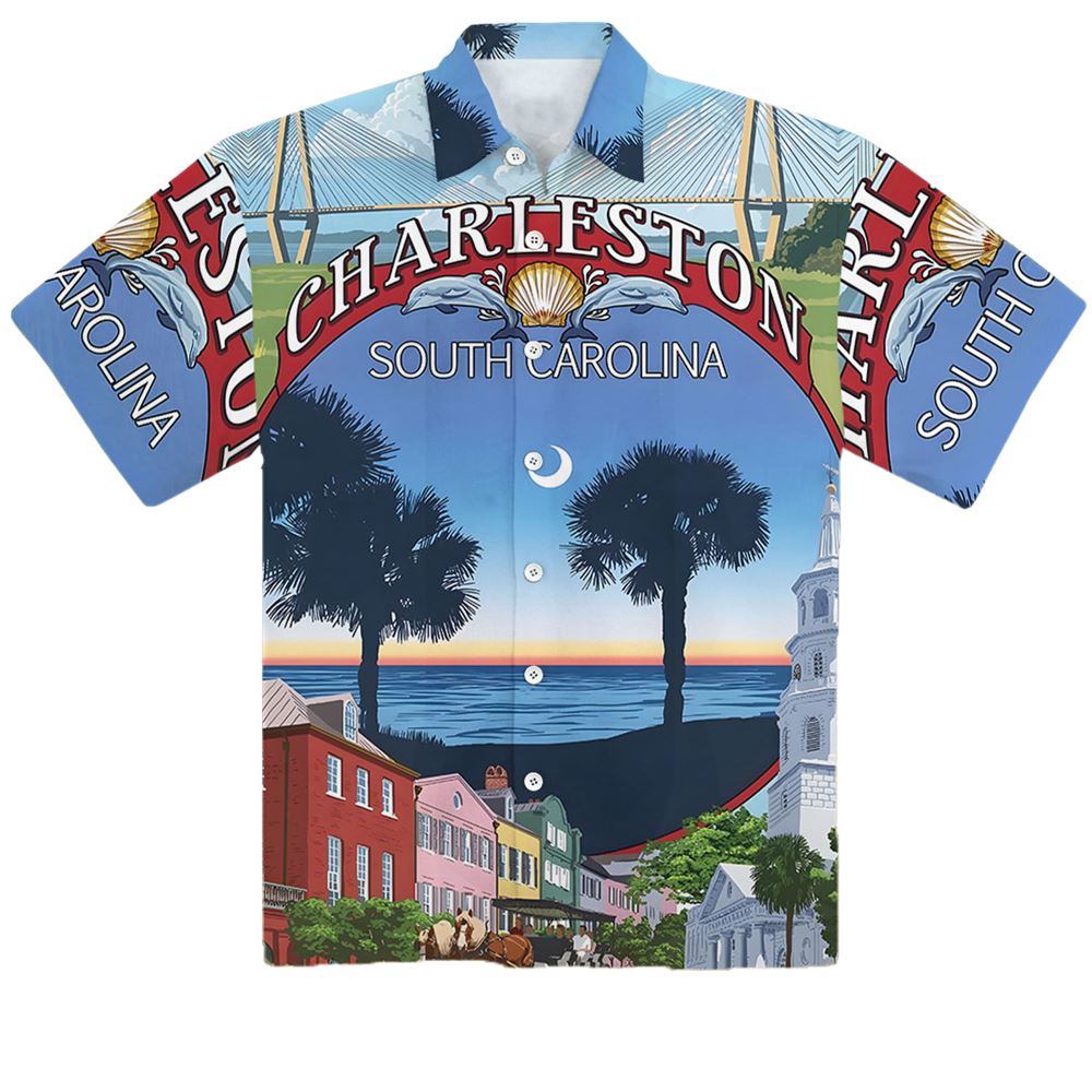 I Love Charleston Hawaiian Shirt - Moonbestprint