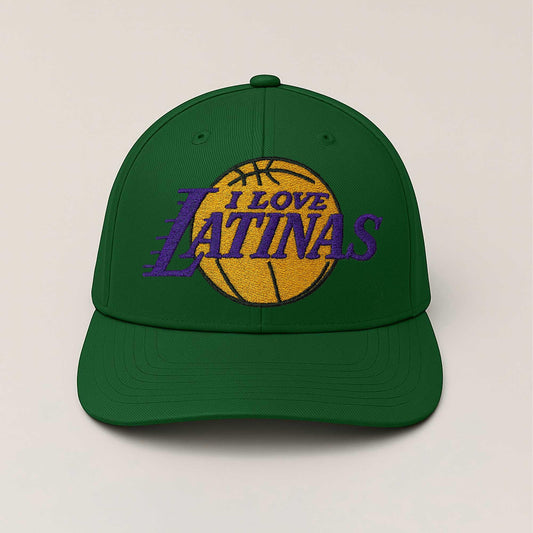I Love Latinas Basketball Hat -Moonbestprint