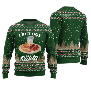 I Put Out For Santa Inappropriate Ugly Christmas Sweater - Moonbestprint
