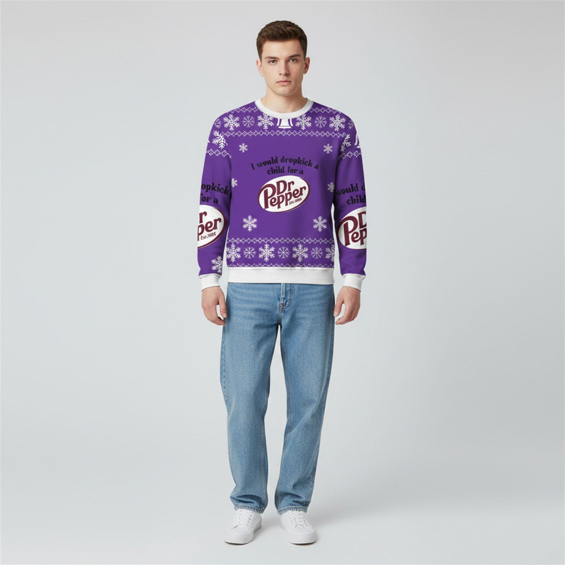 I Would Dropkick A Child For A Dr Pepper Ugly Sweater 2026 Christmas - Moonbestprint
