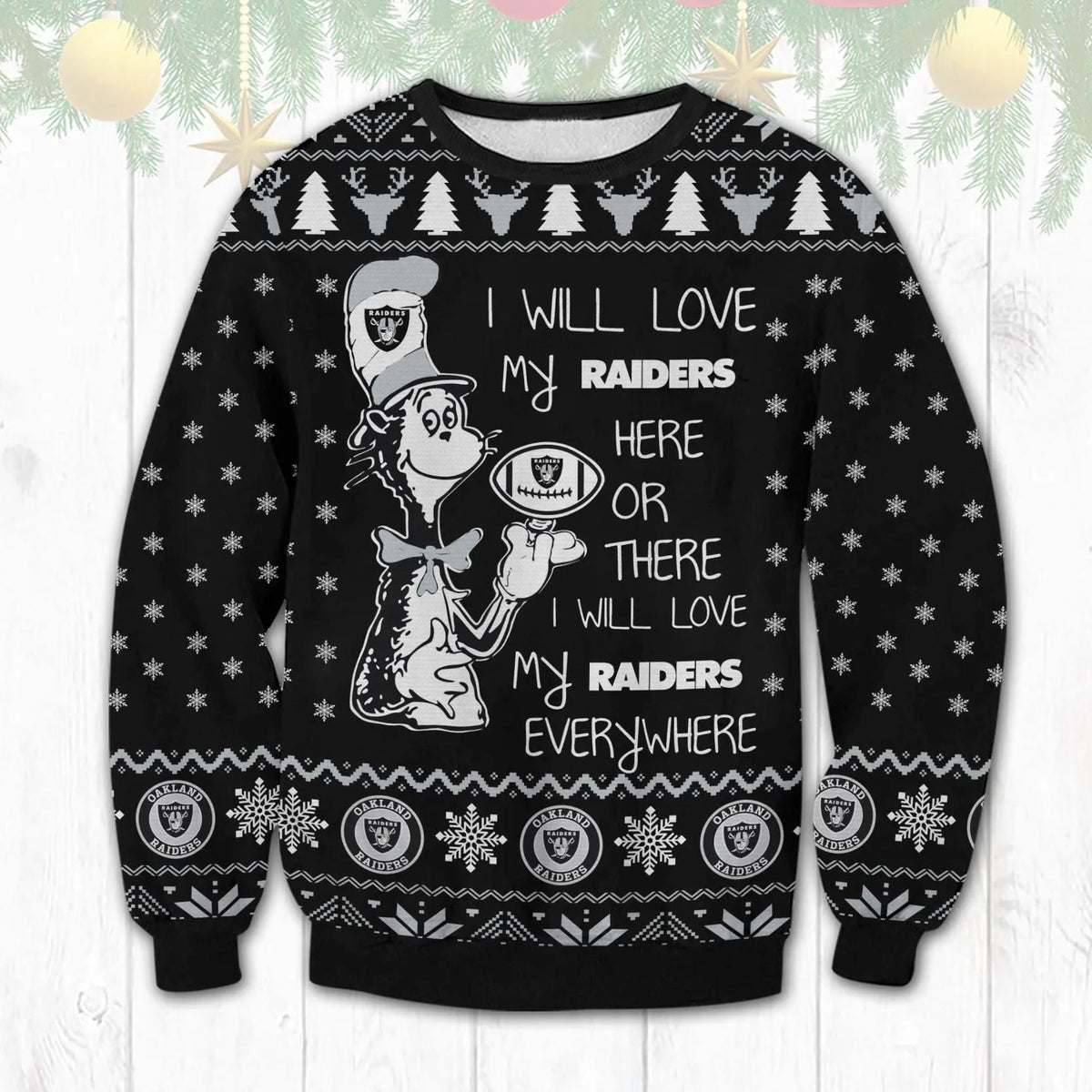 I love My Las Vegas Raiders Ugly Christmas Sweater, NFL Christmas Sweater Moonbestprint