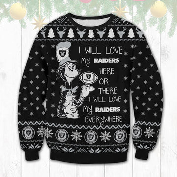 I love My Las Vegas Raiders Ugly Christmas Sweater, NFL Christmas Sweater Moonbestprint