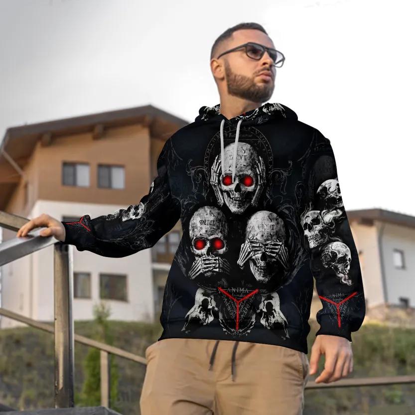 IDK IDC IDGAF Skull 3D Hoodie Moonbestprint