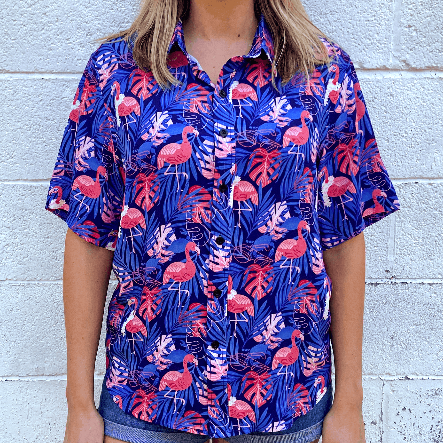 Ready to Flamingle (Blue) / Hawaiian Shirt – Moonbestprint