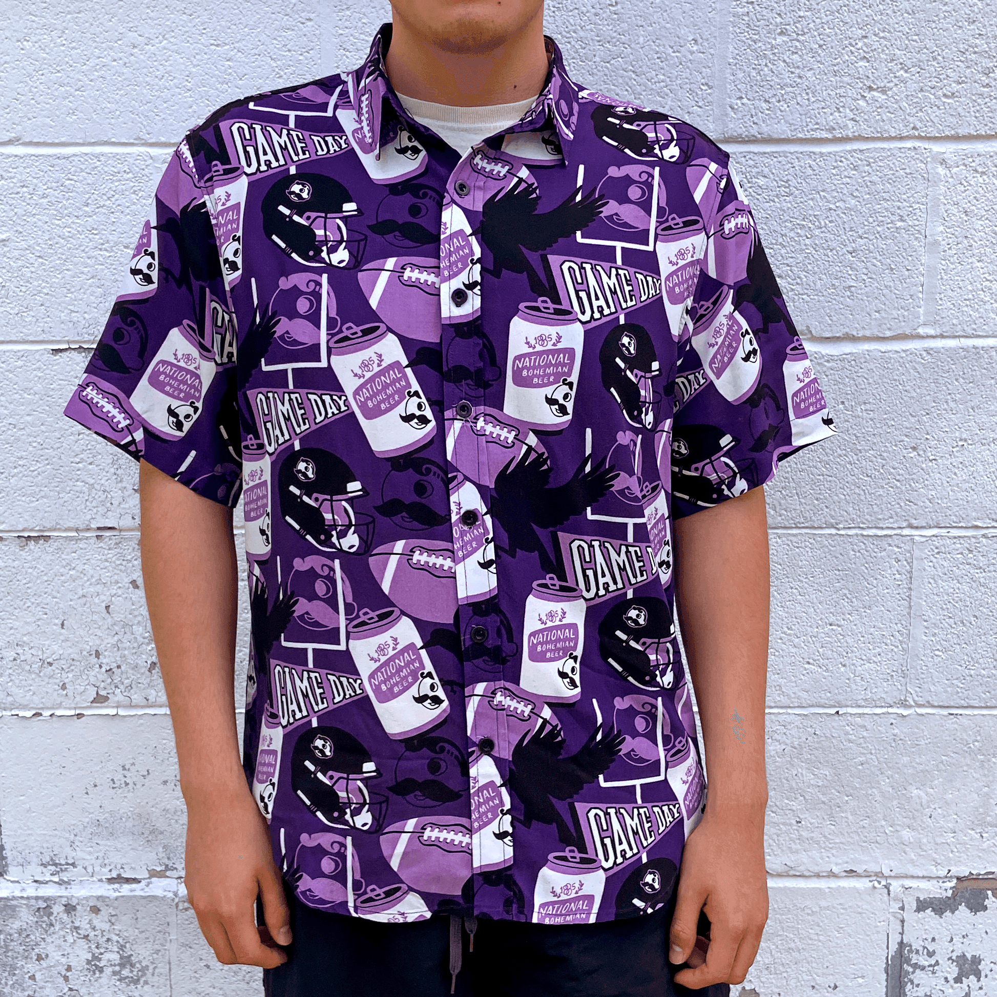 Natty Boh Purple Game Day (Purple) / Hawaiian Shirt – Moonbestprint