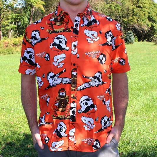 Natty Boh Baseball Players (Orange) / Hawaiian Shirt - Moonbestprint