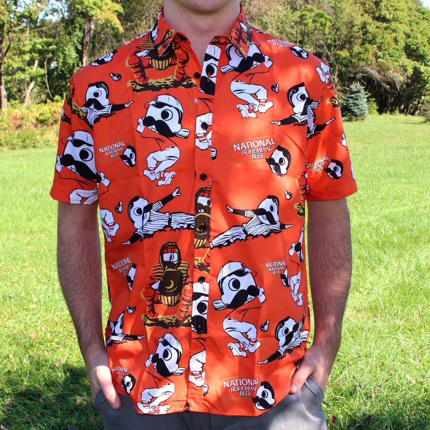 Natty Boh Baseball Players (Orange) / Hawaiian Shirt – Moonbestprint