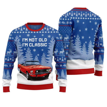 I'm Not Old I'm Classic Car Christmas Ugly Sweater - Moonbestprint