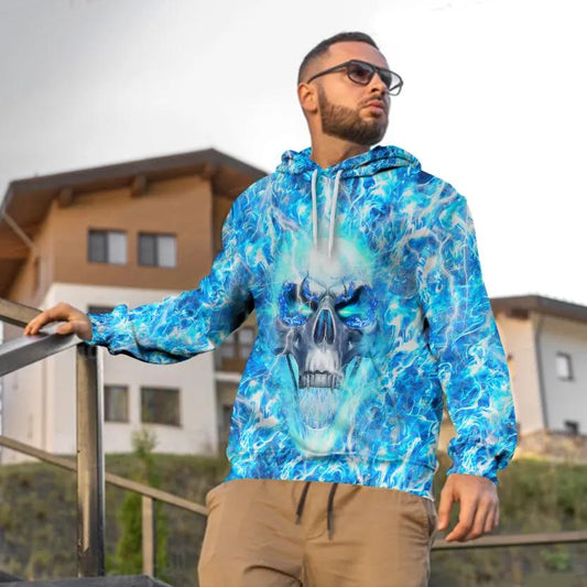 Ice Face Skull 3D Hoodie Moonbestprint