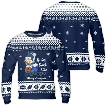 If You Don'T Like Cowboys Merry Kissmyass Santa Mooning Dallas Cowboys Ugly Christmas Sweater 2025 – Moonbestprint