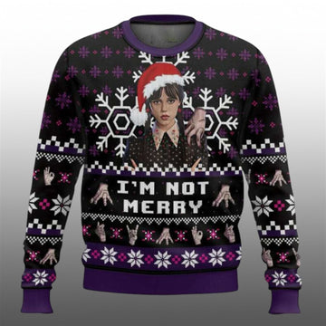 I'm Not Merry Wednesday Ugly Sweater 2026 Christmas - Moonbestprint
