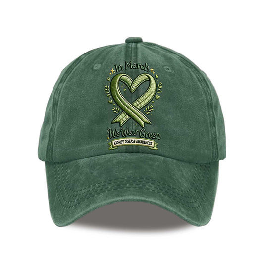 In March Green We Wear Kidney Disease Awareness Hat -Moonbestprint