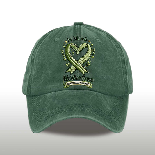 In March Green We Wear Kidney Disease Awareness Hat -Moonbestprint