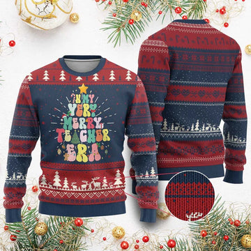 In My Very Merry Teacher Era Ugly Christmas Sweater - Moonbestprint