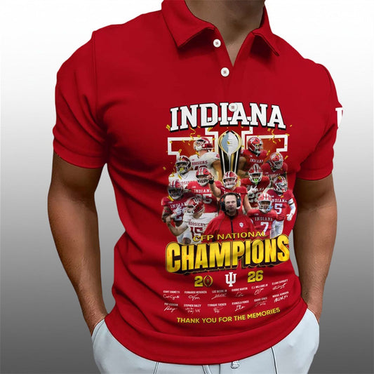 Indiana CFP National Champions 2026 Polo Shirt - Moonbestprint
