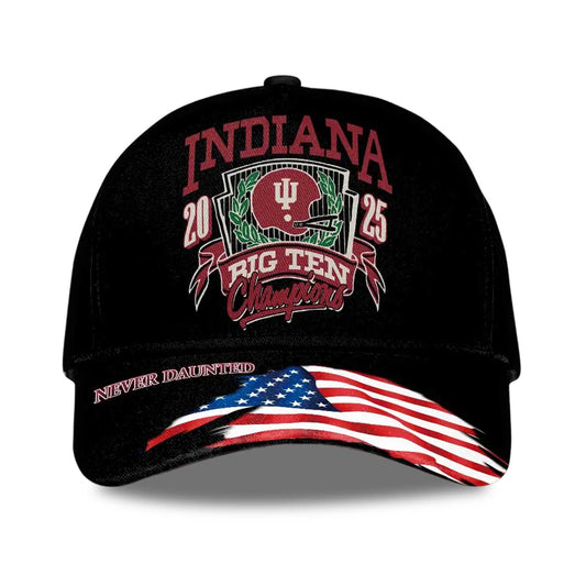 Indiana Hoosiers Football 2025 Big Ten Champions Hat -Moonbestprint