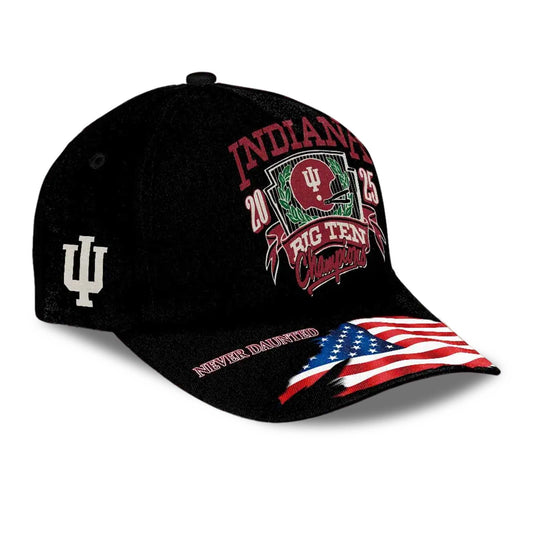 Indiana Hoosiers Football 2025 Big Ten Champions Hat -Moonbestprint