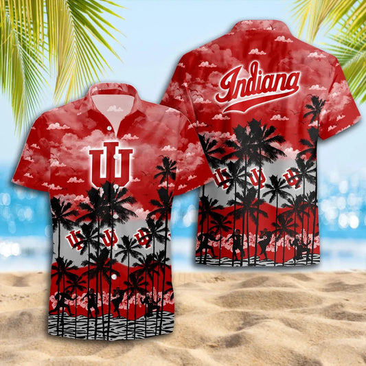 Indiana Hoosiers Hawaiian Shirt Trending Summer, NCAA Hawaiian Shirt Moonbestprint