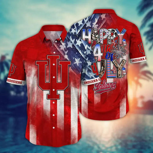 Indiana Hoosiers NCAA Aloha Hawaiian Shirt 2, NCAA Hawaiian Shirt Moonbestprint