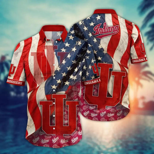 Indiana Hoosiers NCAA Flower Aloha Hawaiian Shirt 10, NCAA Hawaiian Shirt Moonbestprint