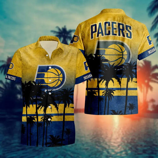 Indiana Pacers Aloha Hawaiian Shirt, NCAA Hawaiian Shirt Moonbestprint