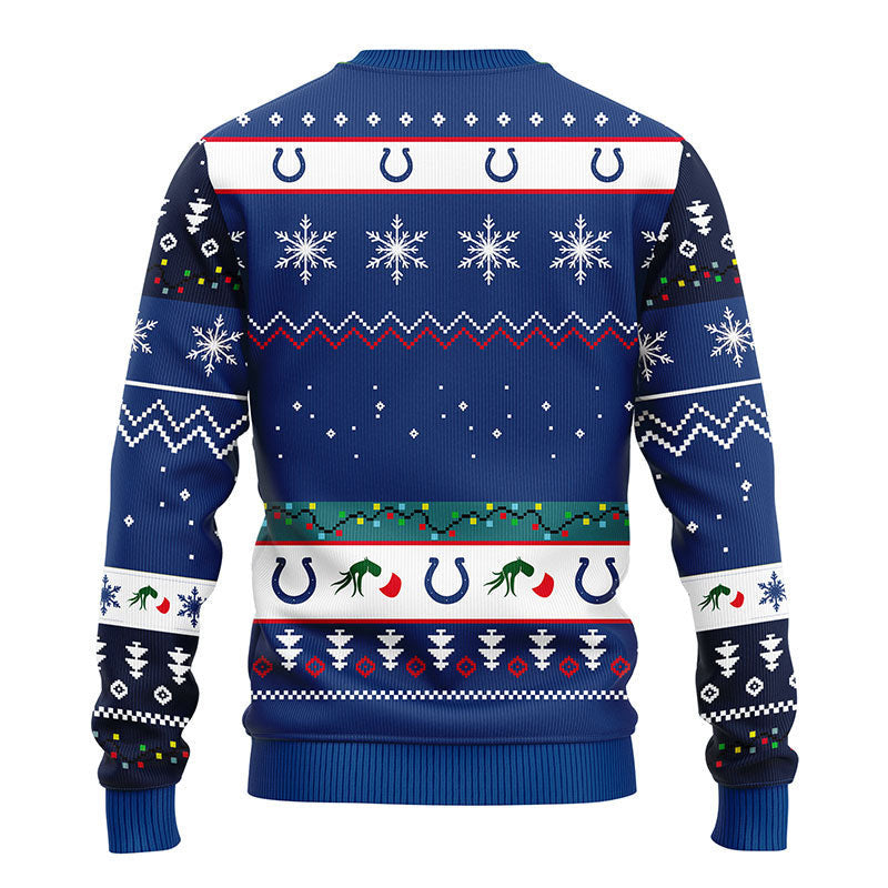 Indianapolis Colts 12 Grinch Xmas Day Ugly Christmas Sweater, Grinch Xmas Sweater Moonbestprint
