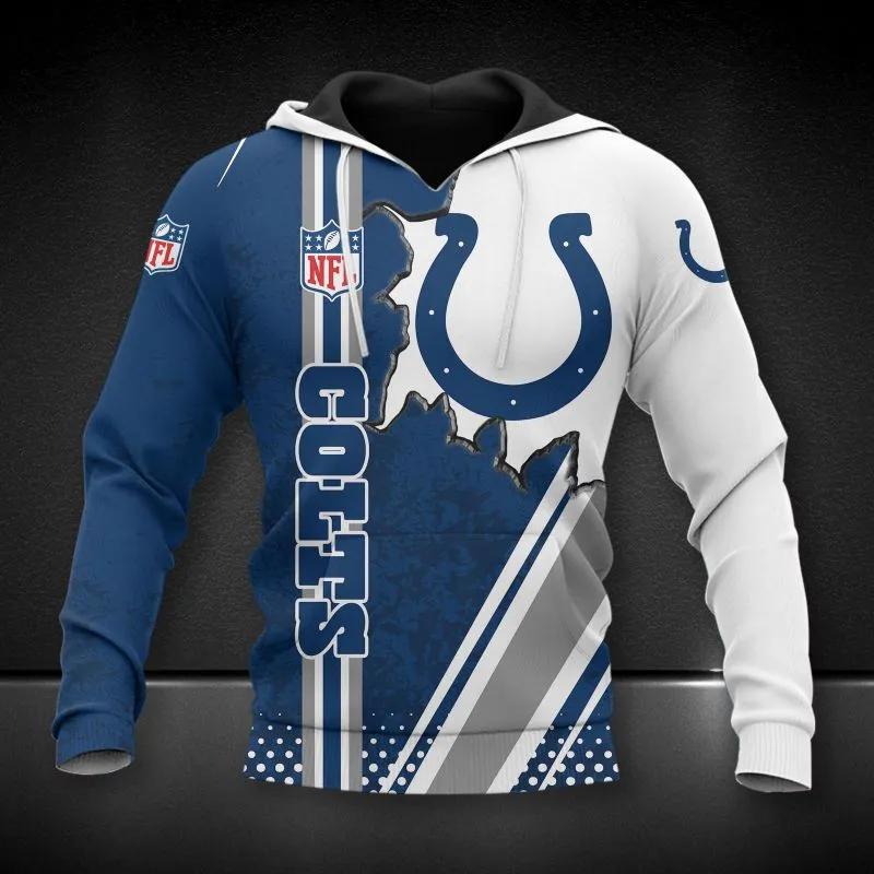 Indianapolis Colts All Over Print Hoodie, NFL Hoodie Moonbestprint