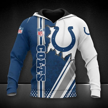 Indianapolis Colts All Over Print Hoodie, NFL Hoodie Moonbestprint