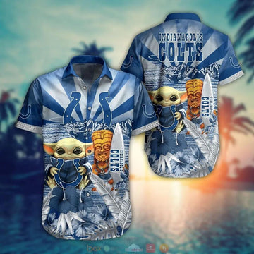 Indianapolis Colts Baby Yoda Hawaiian Shirt, NFL Hawaiian Shirt Moonbestprint