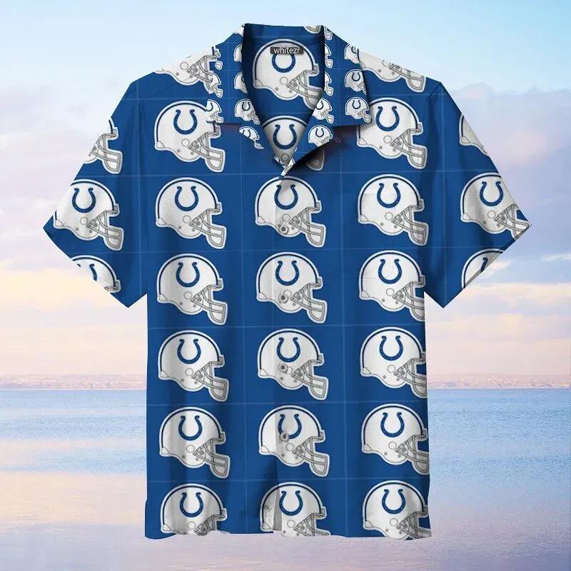 Indianapolis Colts Check Nfl Hawaiian Graphic Print Short Sleeve Hawaiian Shirt, NFL Hawaiian Shirt Moonbestprint
