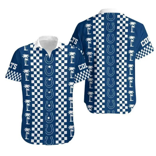Indianapolis Colts Coconut Trees Hawaii Shirt Summer Collection, NFL Hawaiian Shirt Moonbestprint