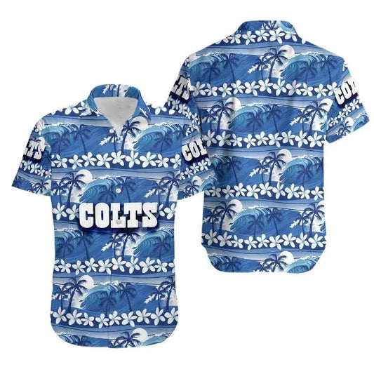 Indianapolis Colts Coconut Trees Nfl Gift For Fan Hawaii Shirt Summer Collection, NFL Hawaiian Shirt Moonbestprint