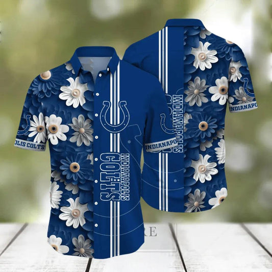 Indianapolis Colts Daylight Aloha Hawaiian Shirt, NFL Hawaiian Shirt Moonbestprint