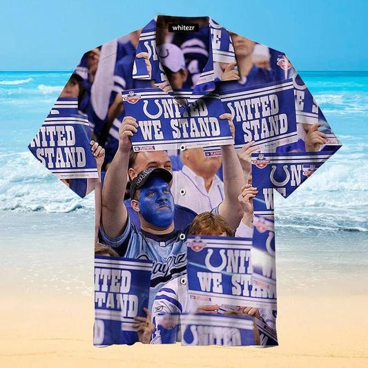 Indianapolis Colts Fan Nfl Hawaiian Graphic Print Short Sleeve Hawaiian Shirt, NFL Hawaiian Shirt Moonbestprint