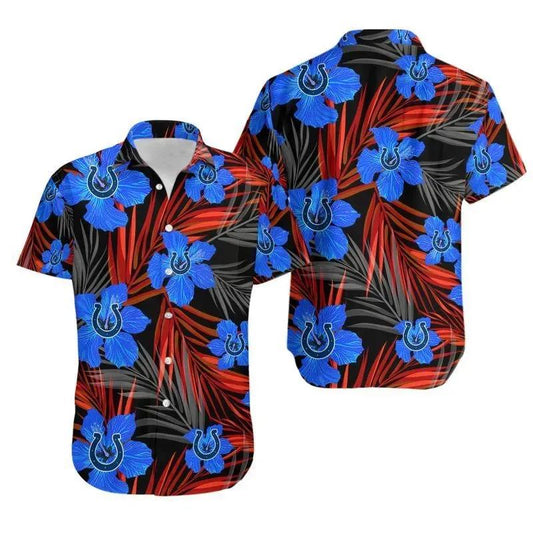 Indianapolis Colts Flower Hawaii Shirt Summer Collection, NFL Hawaiian Shirt Moonbestprint