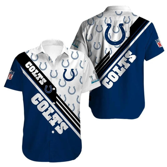 Indianapolis Colts Football Logo Hawaiian Shirt 2, NFL Hawaiian Shirt Moonbestprint