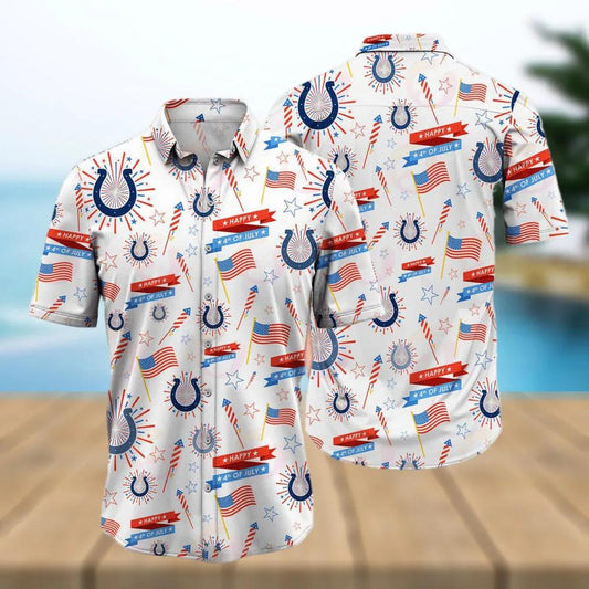 Indianapolis Colts Independence Day Hawaiian Shirt, NFL Hawaiian Shirt Moonbestprint