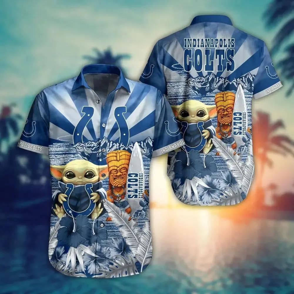 Indianapolis Colts Nfl Baby Yoda Hawaiian Sas Style Summer Trending For Men Women, NFL Hawaiian Shirt Moonbestprint