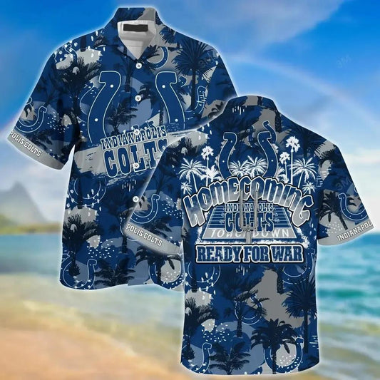 Indianapolis Colts Nfl Beach Shirt For Sports Best Fans This Summer Hawaiian Shirt, NFL Hawaiian Shirt Moonbestprint