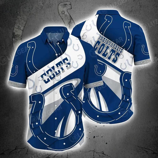 Indianapolis Colts Nfl Beach Shirt For Sports Best Fans This Summer Nfl Hawaiian Shirt, NFL Hawaiian Shirt Moonbestprint