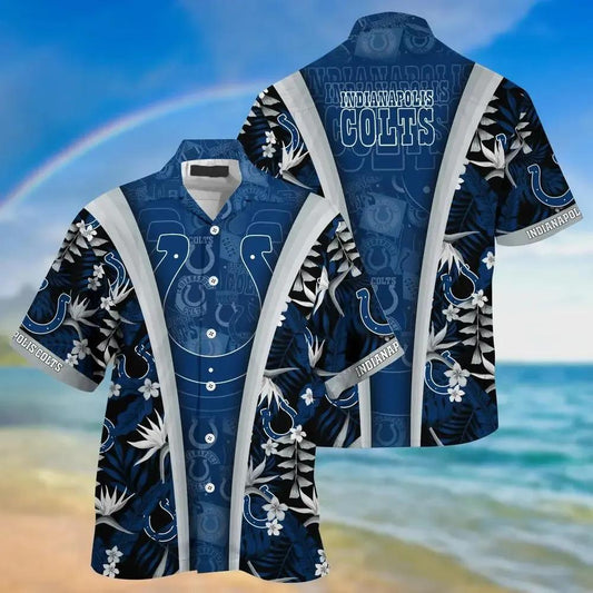 Indianapolis Colts Nfl Beach Summer Hawaiian Sas Gifts For Sports Football Fans, NFL Hawaiian Shirt Moonbestprint