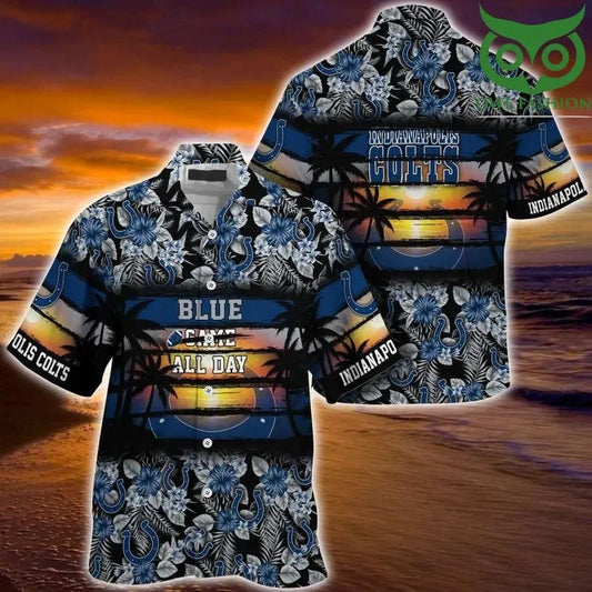 Indianapolis Colts Nfl Blue Came All Day Hawaii Shirt, NFL Hawaiian Shirt Moonbestprint
